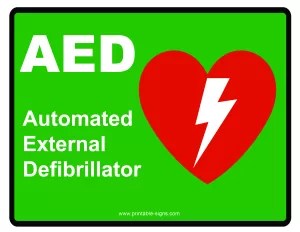 AED Sign Printable - Printable Signs