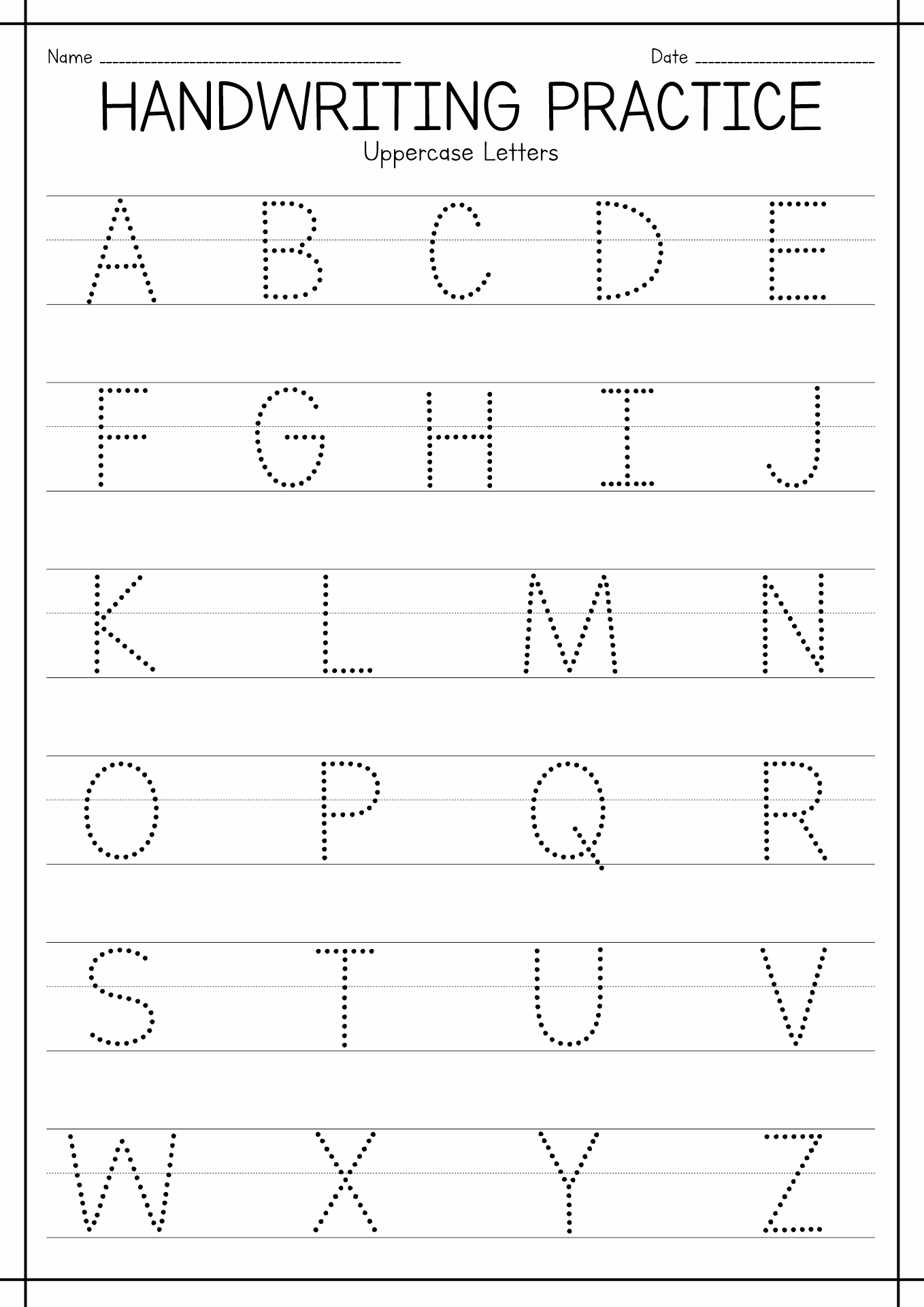 Free Printable Handwriting Paper For Kindergarten - Free Printable 2025