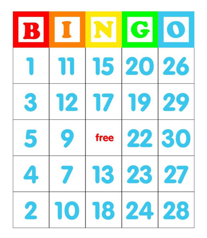Printable Bingo Card PrintableAll