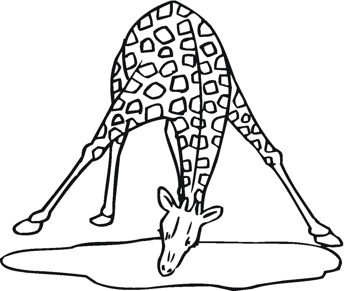 Wildlife Coloring Pages for Kids Giraffe coloring pages,.