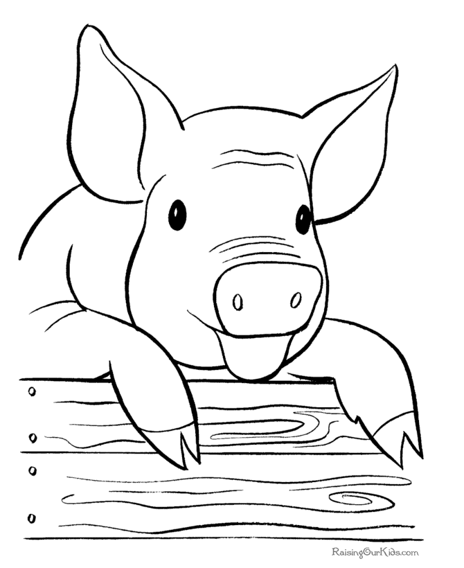 Drawing Pig 3605 (Animals) Printable coloring pages