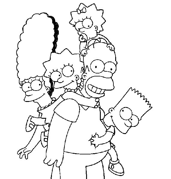 Drawing Simpsons 23773 (Cartoons) Printable coloring pages