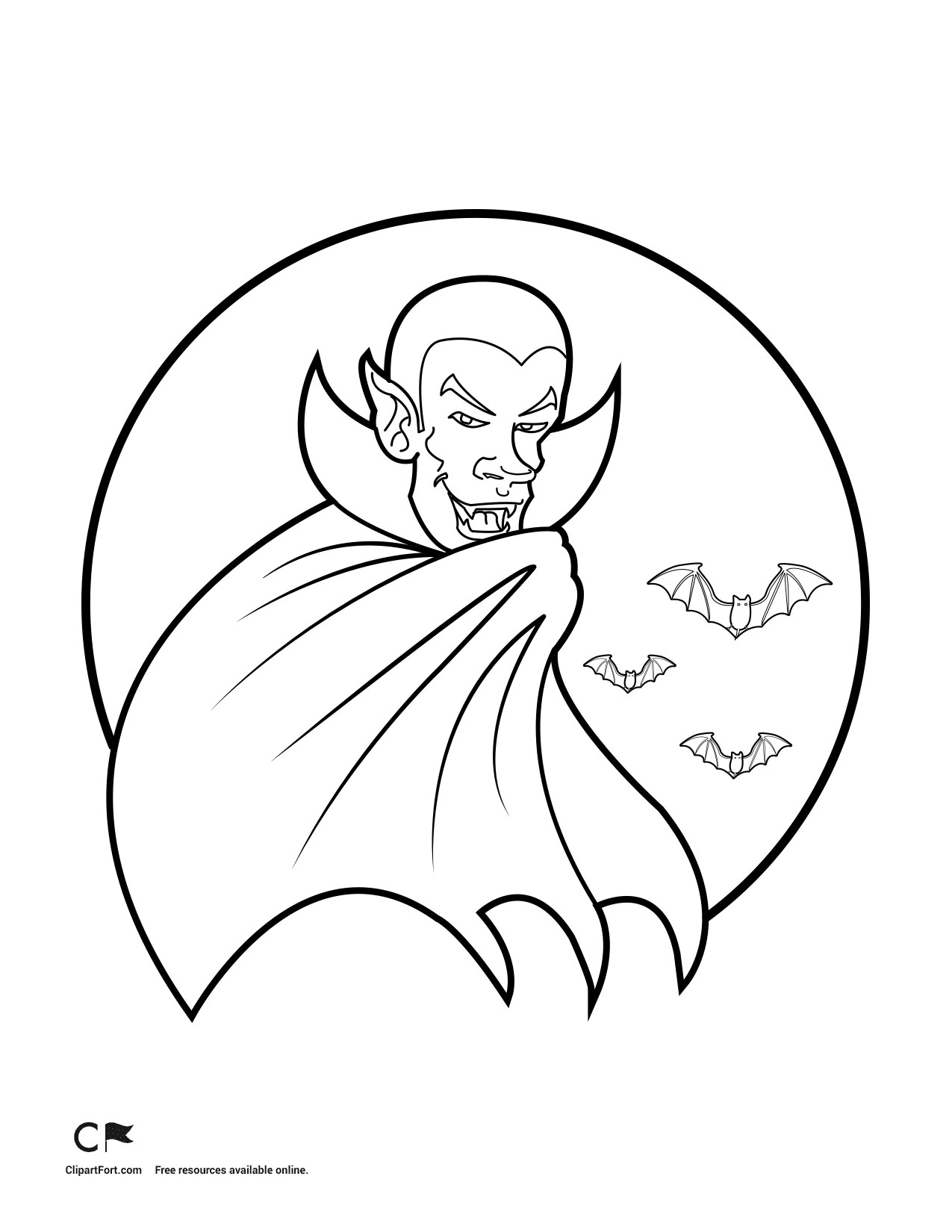 Dracula Halloween Coloring Pages