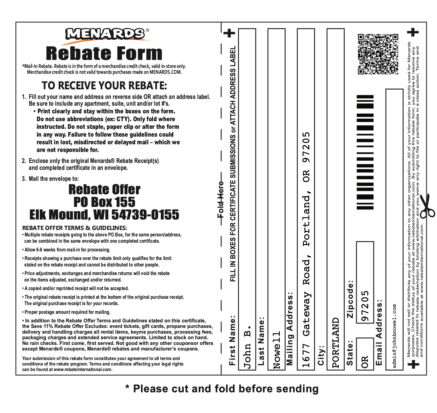 Menards Rebate Form Printable Get Your Cash Back Easily! Free