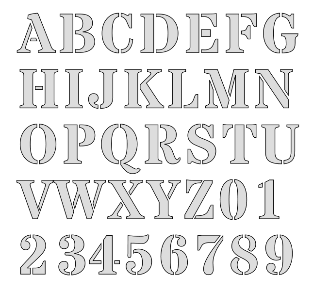 Printable Alphabet Stencil Letters Template - Printable JD