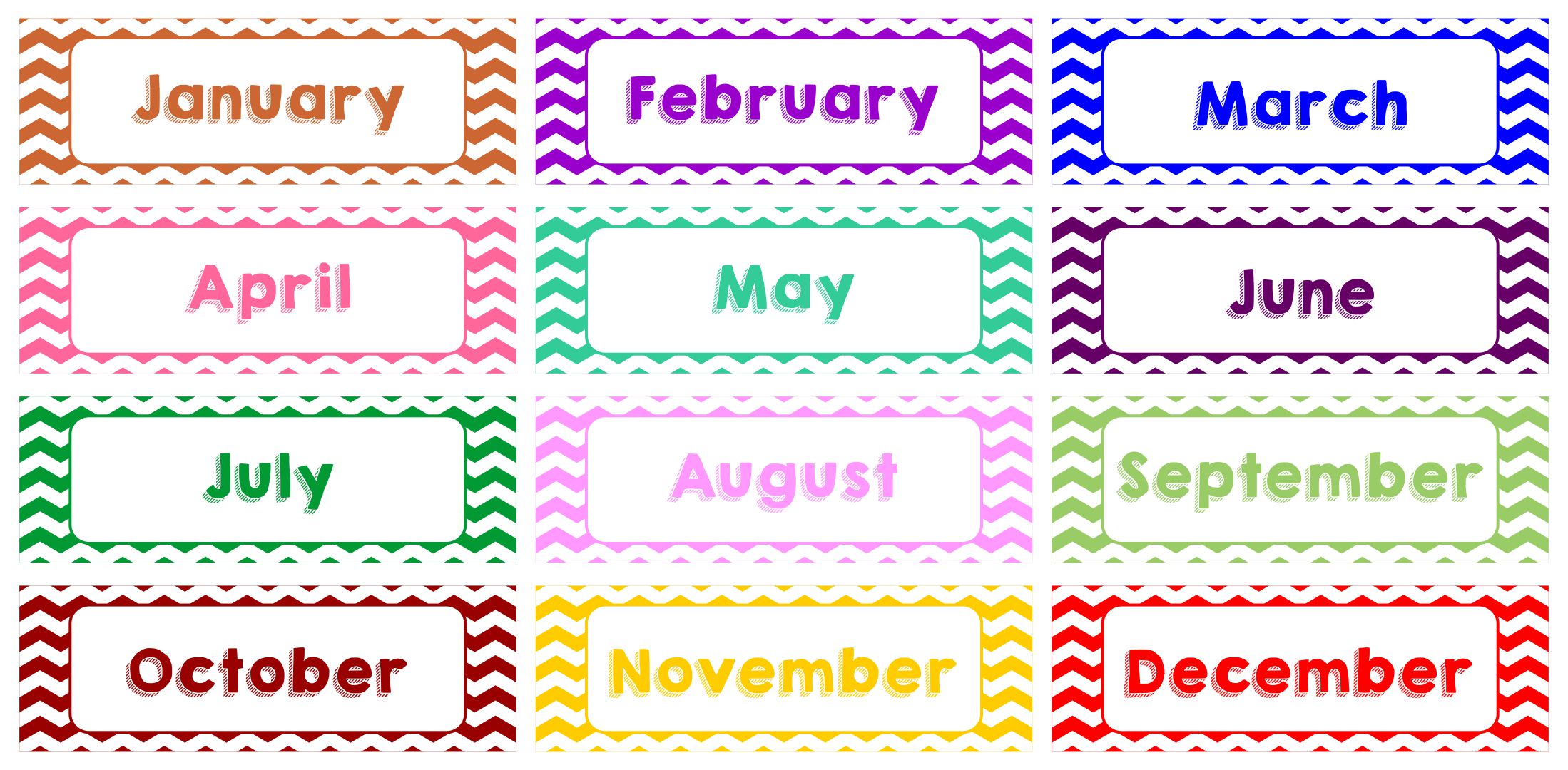 Printable Calendar Month Labels - Printable JD