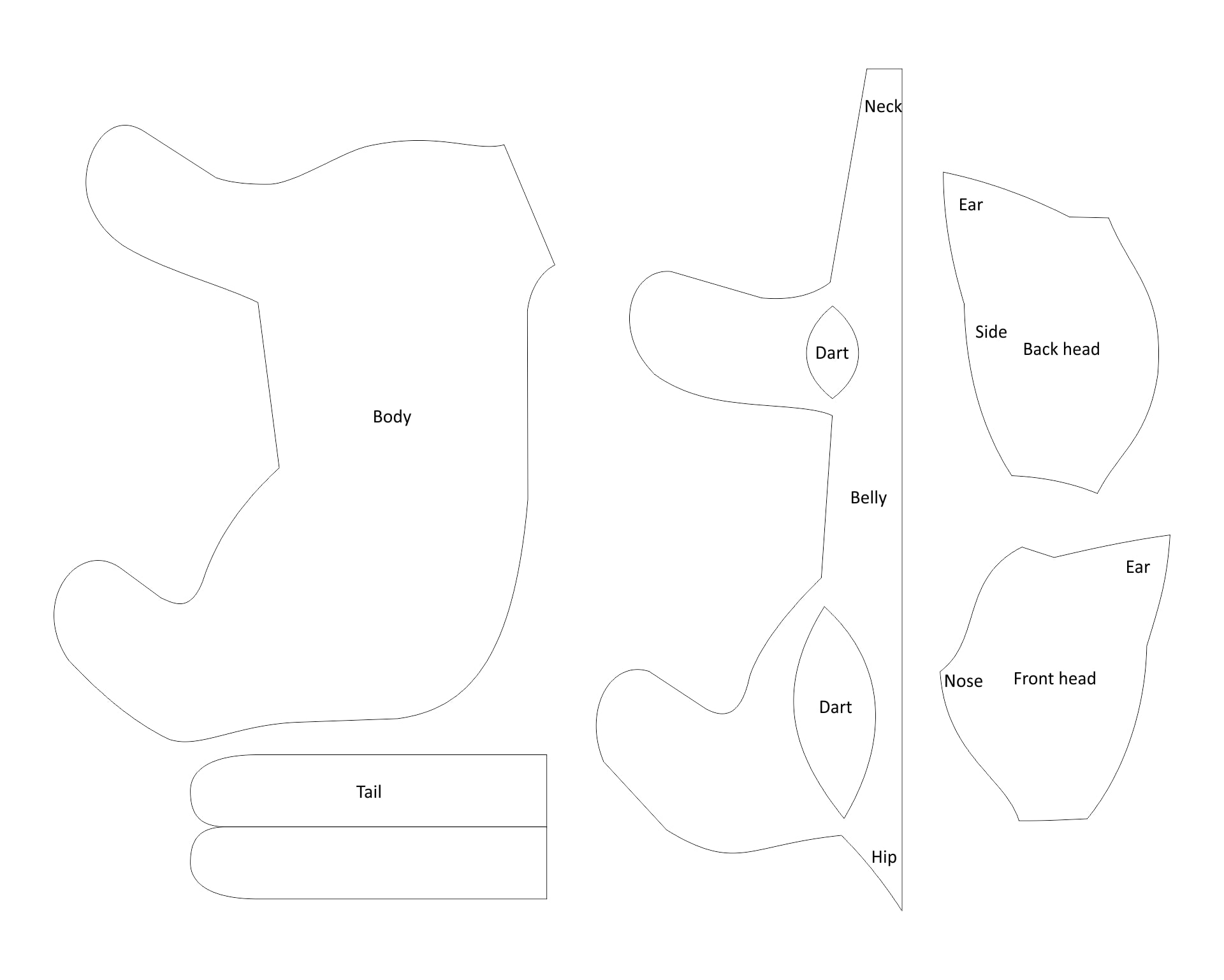 Printable Sewing Patterns Cat Printable JD