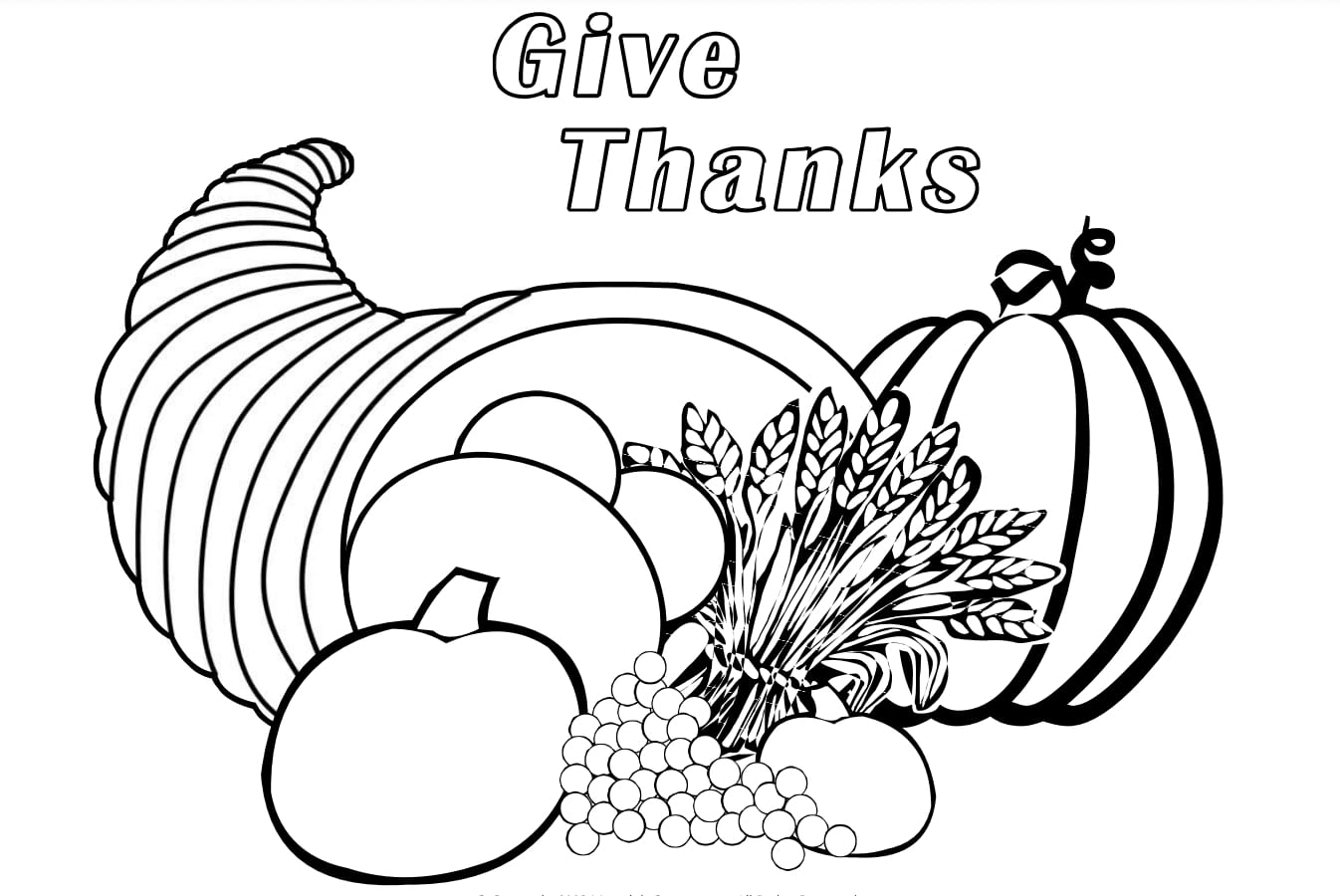 Printable Cornucopia Craft - Printable JD