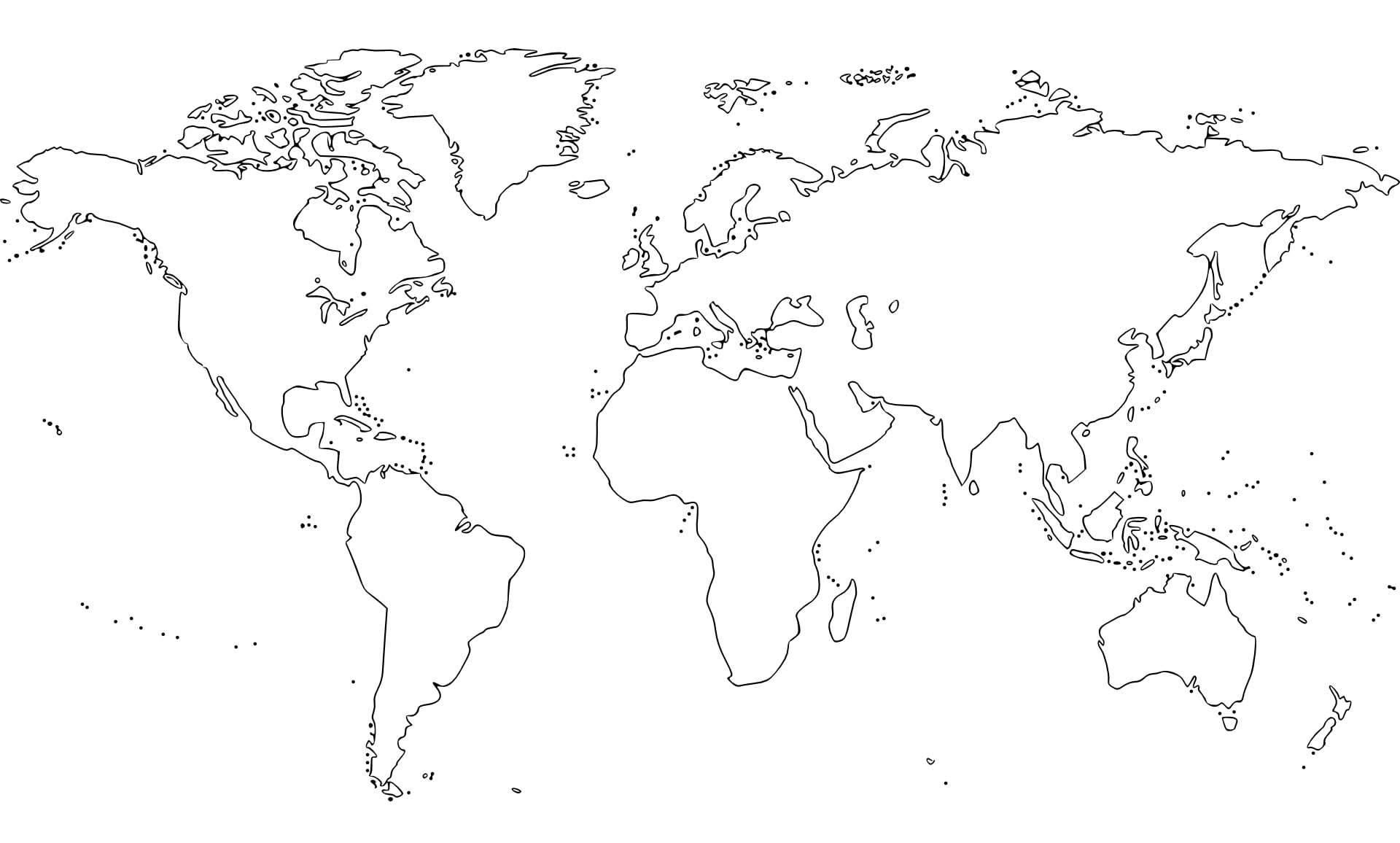 Printable World Map Worksheet - Printable JD