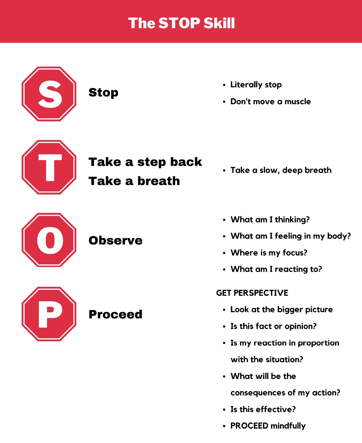 Printable DBT Stop Skill Printable JD