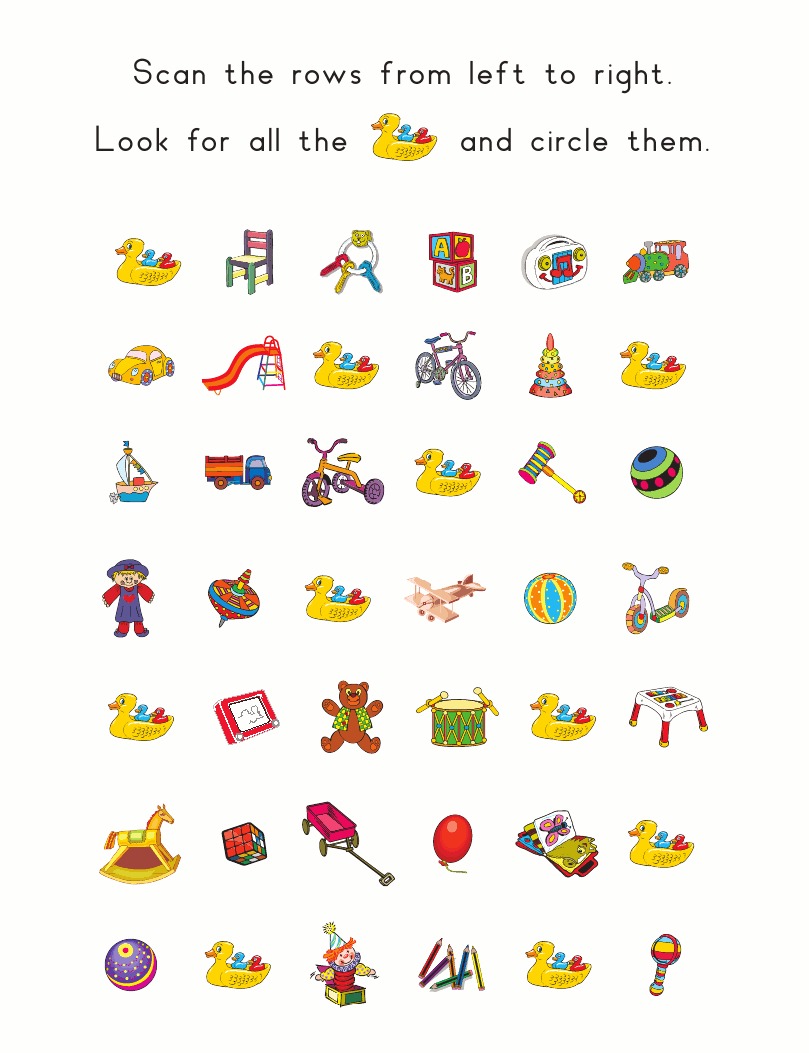 Printable Visual Scanning Worksheets - Printable JD