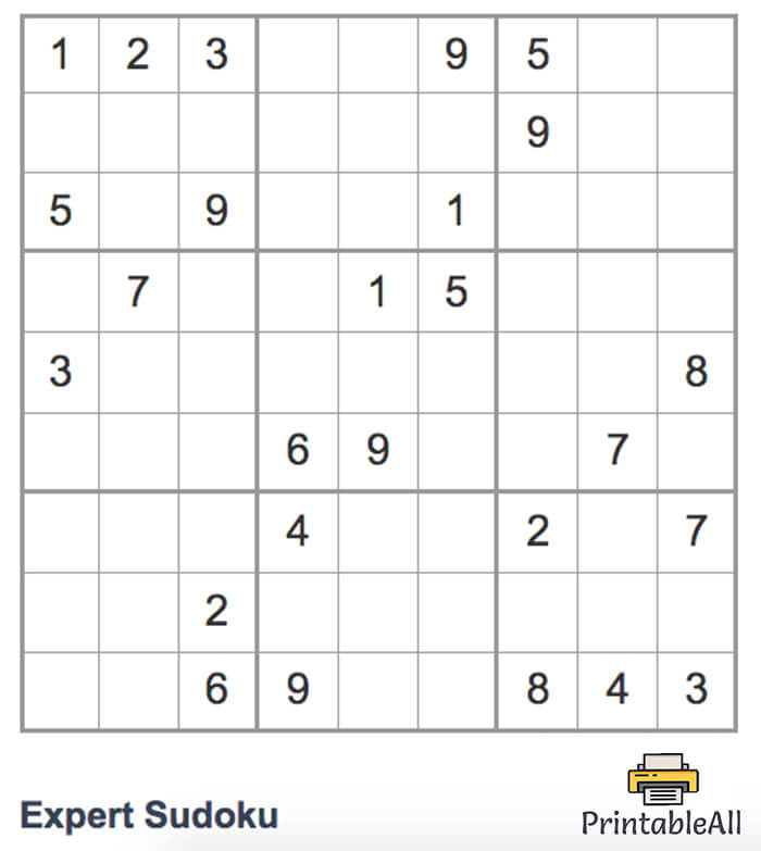 Printable Expert Sudoku 5 – Free download and print for you.