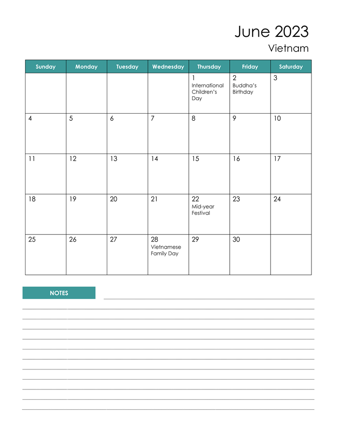 Printable June 2023 Calendar – PrintableLib