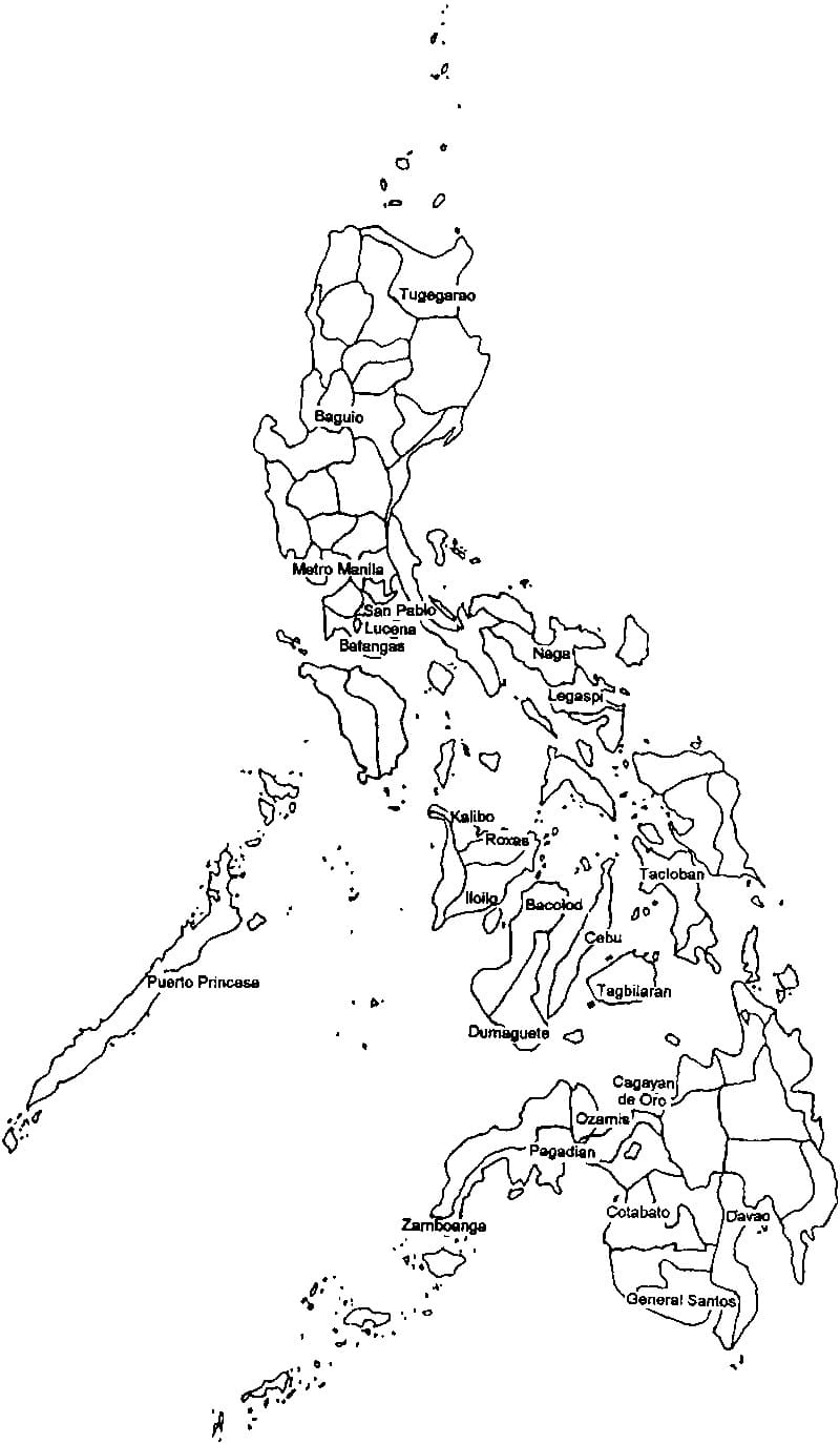 Printable Philippines Map Regions And Provinces – Free download and