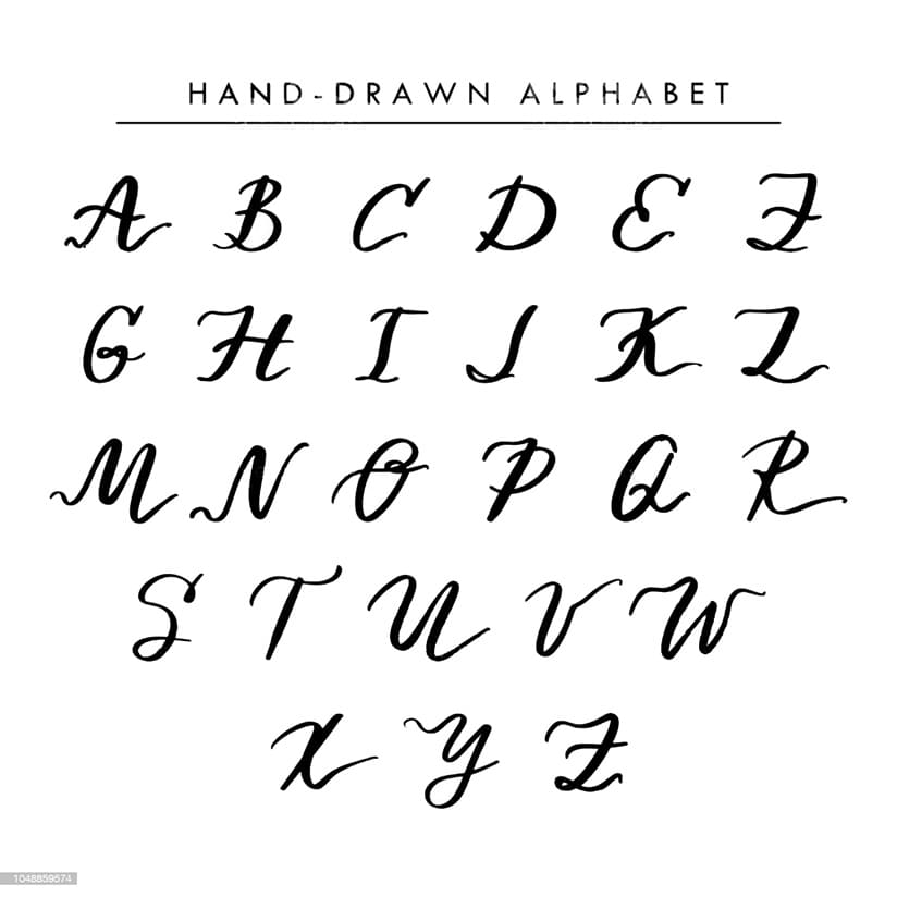 Printable Cursive Alphabet In Capital Letters – Free download and print