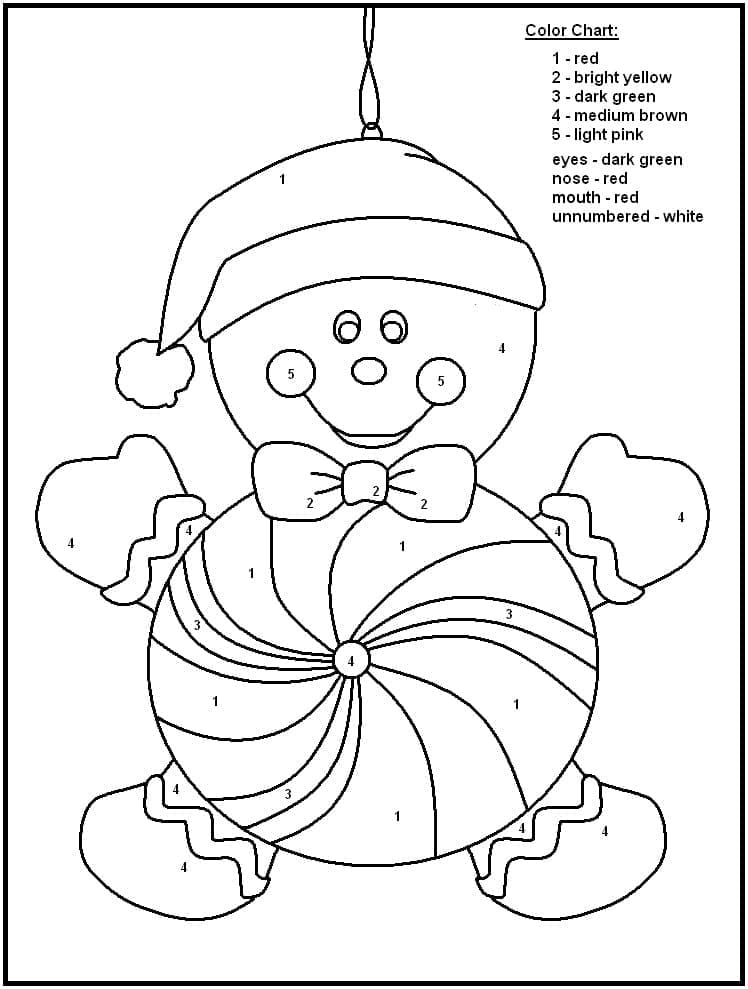 Printable Christmas Paint By Number PrintableLib