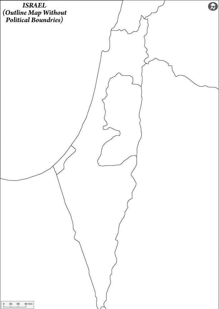 Printable Israel Map Blank – Free download and print for you.