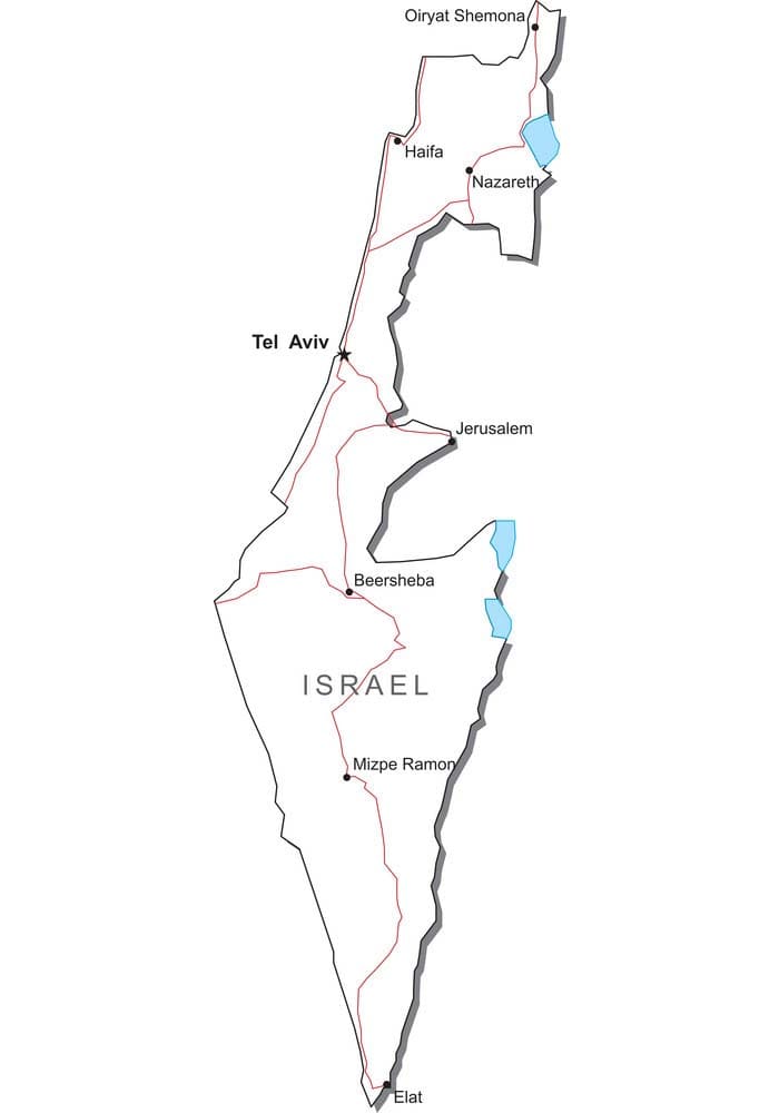 Printable Israel Map Location – Free download and print for you.