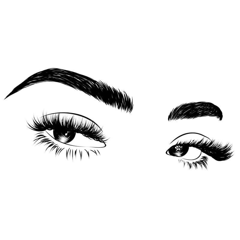 Printable Eyebrow Stencil For Thick Eyebrows Free download and print