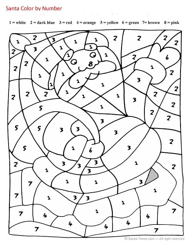 Printable Christmas Paint By Number PrintableLib