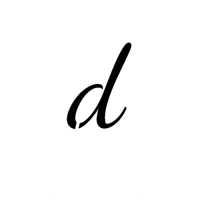 Printable Cursive D Letter – PrintableLib