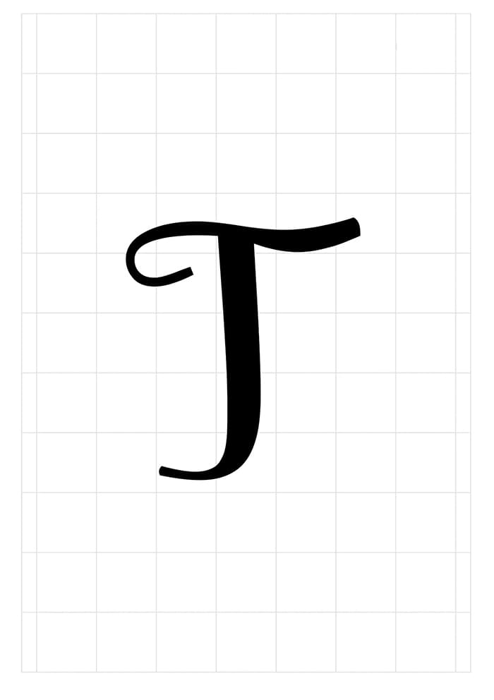Printable Cursive Letter T Worksheet – Free download and print for you.