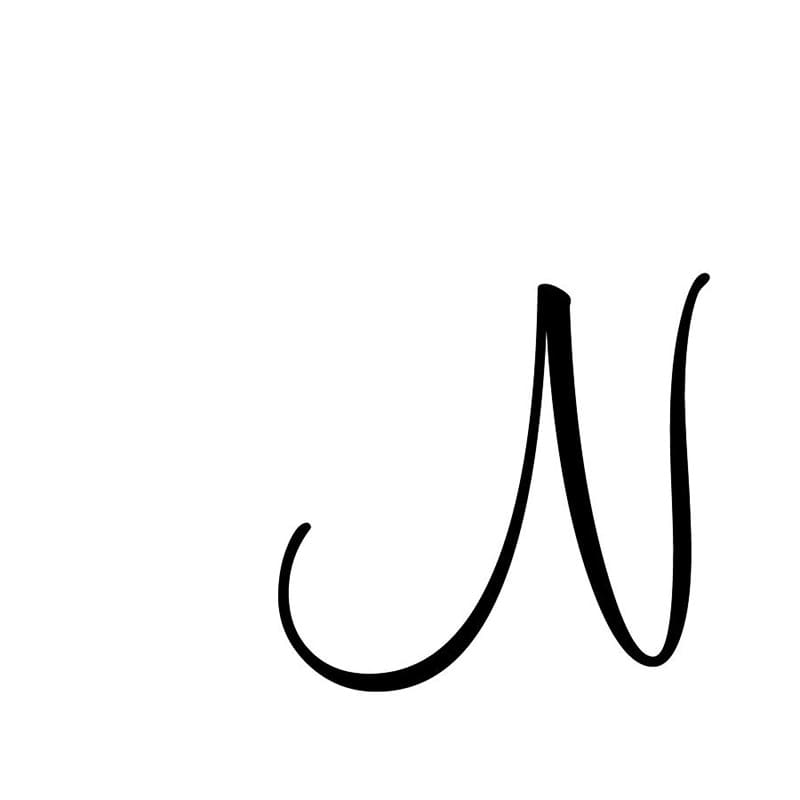 Printable Cursive N Letter – Free download and print for you.