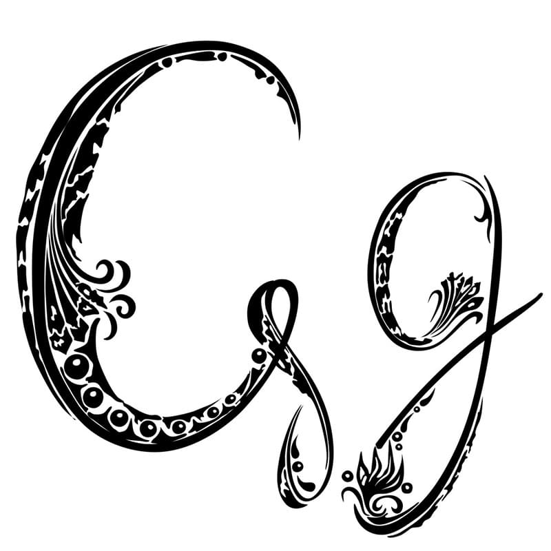 Printable Fancy Cursive Letter G – Free download and print for you.