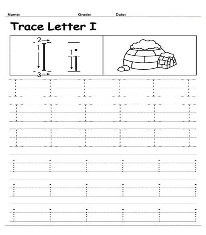 Printable Free Letter I Tracing Worksheets – Free download and print