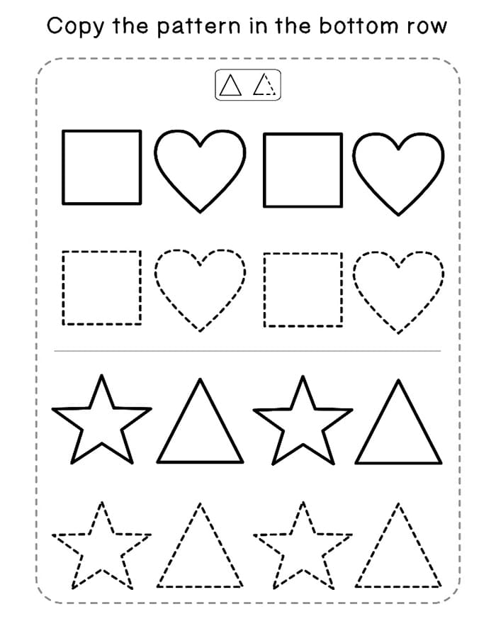 Printable Shape Tracing Activity – Free download and print for you.