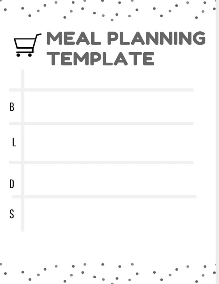 Printable Meal Planner Template – Free download and print for you.