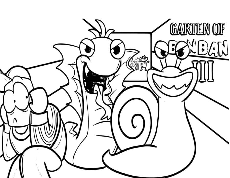 Printable Garten Of Banban Chapter 3 Coloring Page – Free download and