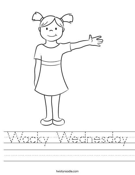 Printable Dr Seuss Wacky Wednesday Coloring Page – Free download and