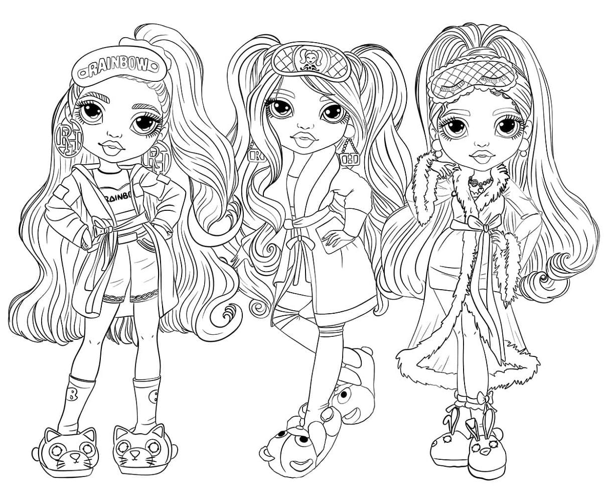 Printable Rainbow High Poppy Rowan Coloring Page Free download and