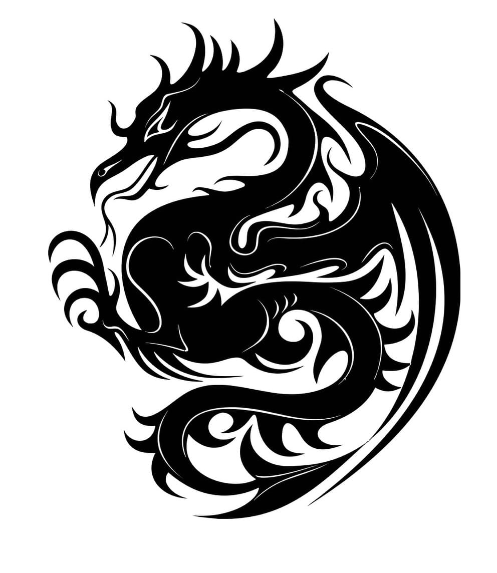 Printable Dragon Stencil PrintableLib