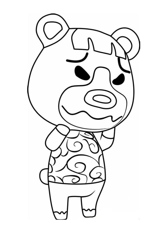 Printable Animal Crossing JPG Coloring Page Free download and print
