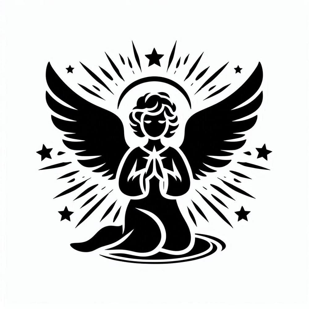 Perfect Angel Stencil Free download and print for you.