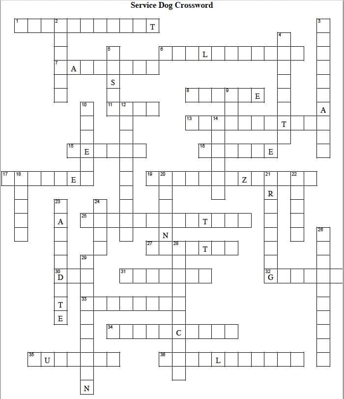 Printable Dog Crossword Puzzle Image Free download and print for you.