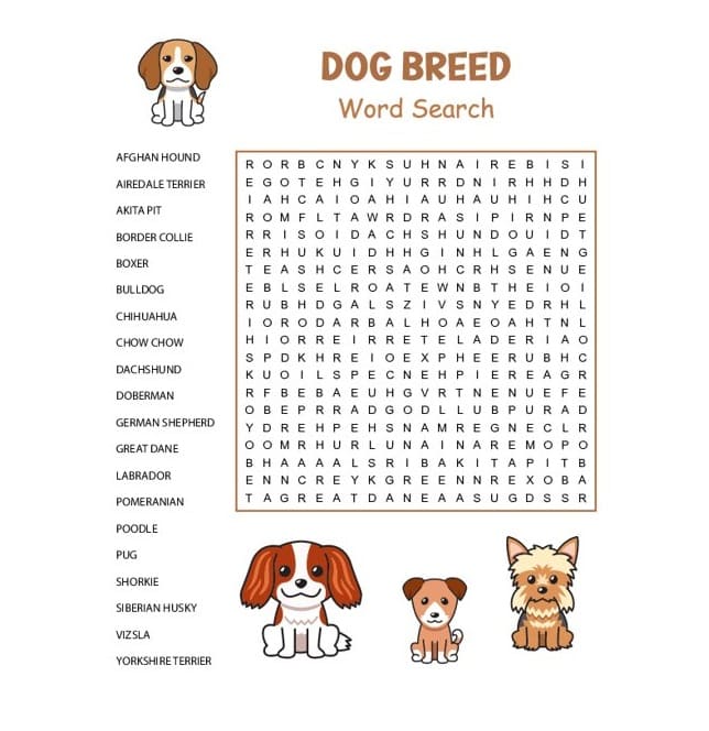 Printable Dog Crossword Puzzle PrintableLib