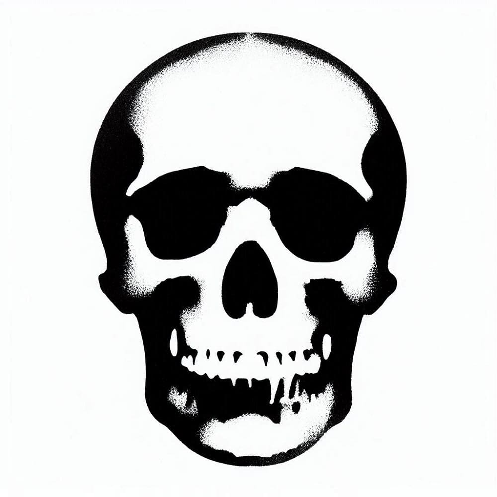 Printable Perfect Skull Stencil Free download and print for you.