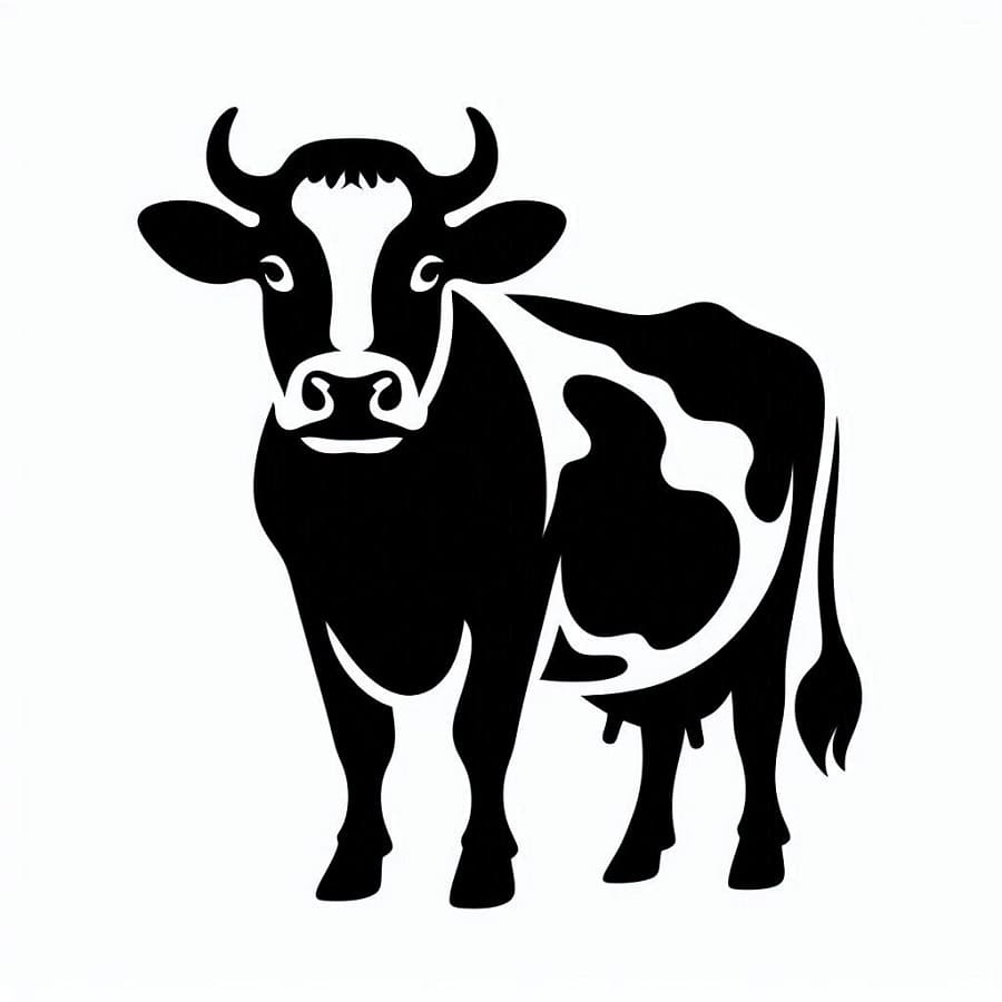 Cow Stencil For Kid Free download and print for you.