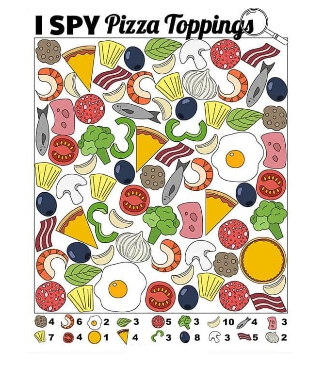 Free Printable Food I Spy – Free download and print for you.