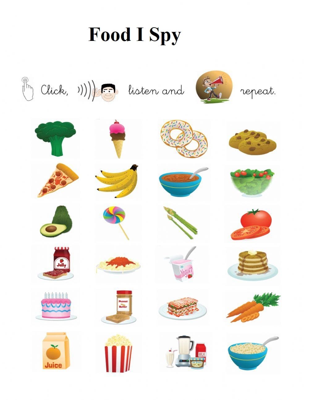 Printable Food I Spy – PrintableLib