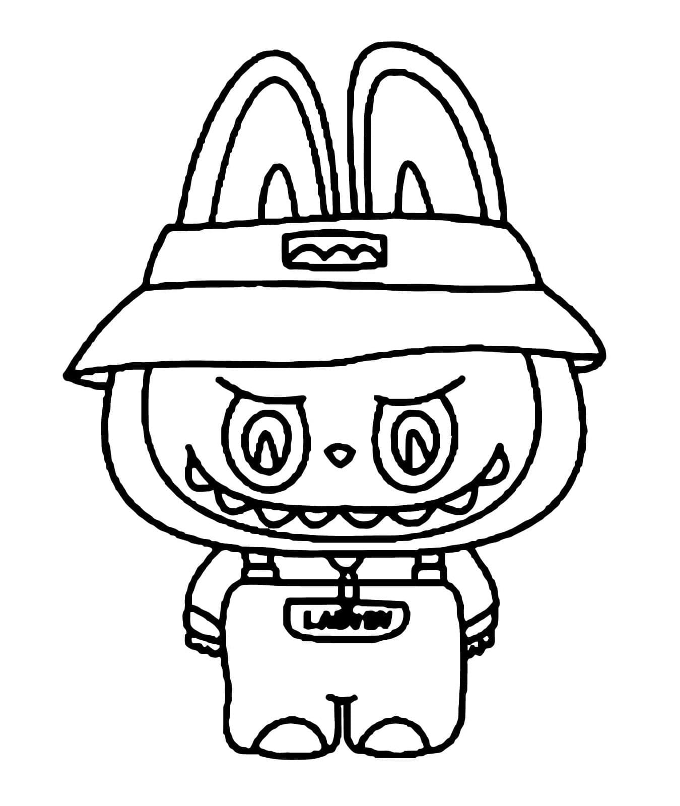 Printable Labubu Coloring Page Free download and print for you.