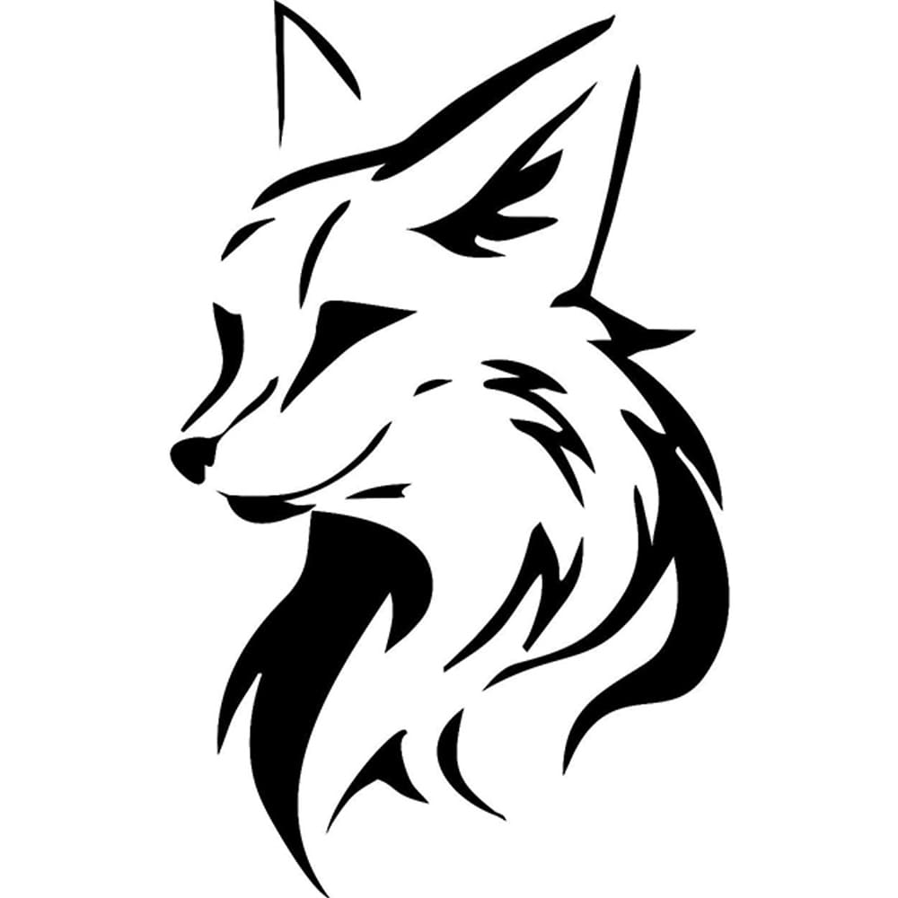 Printable Fox Stencil Detailed – Free download and print for you.