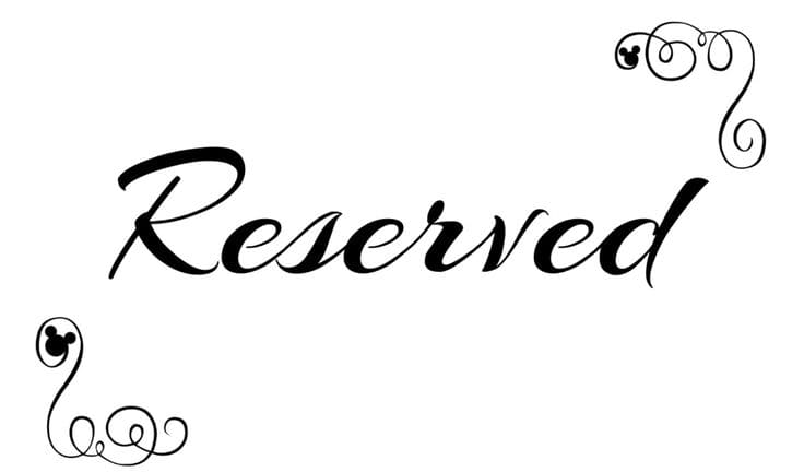 Printable Reserved Sign PrintableLib