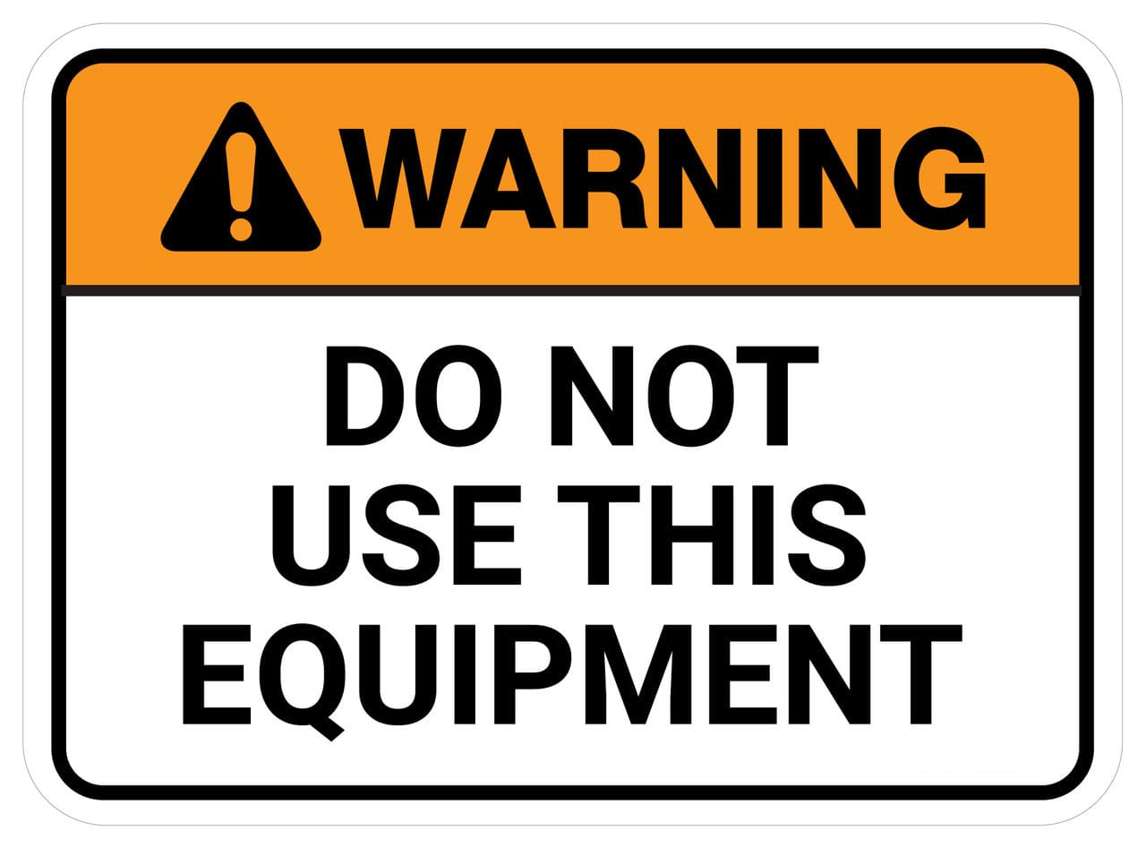 Printable Do Not Use Sign PrintableLib