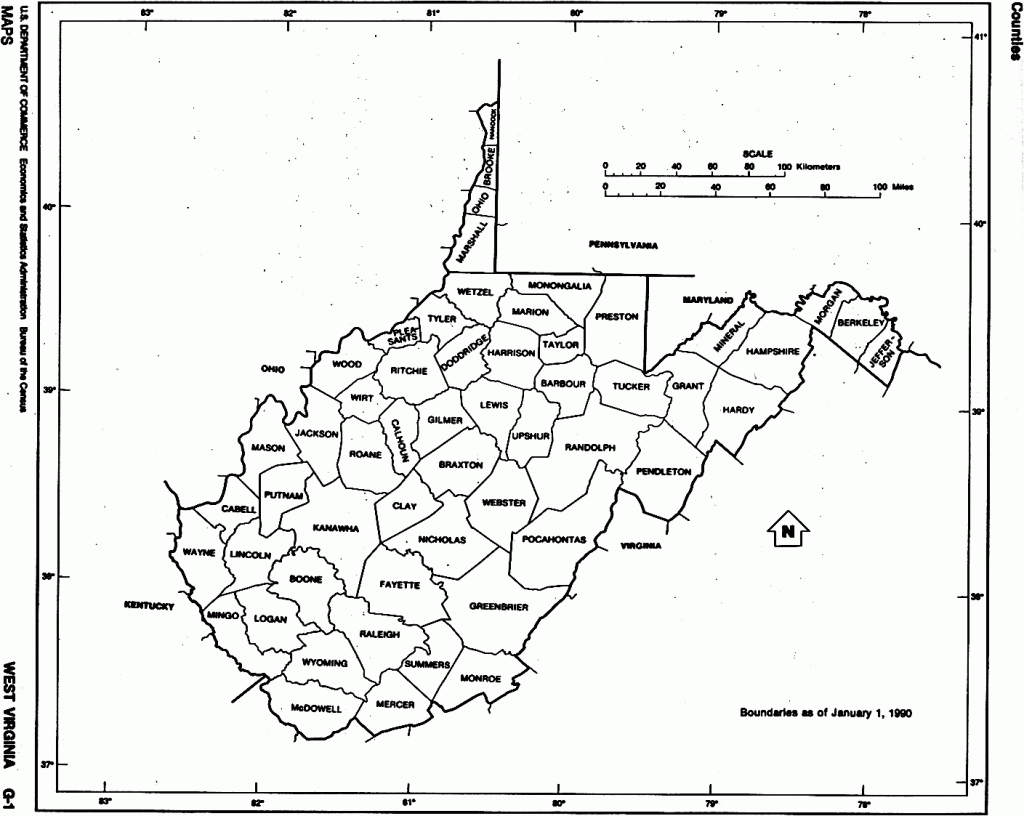 Printable Map Of West Virginia Printable Maps