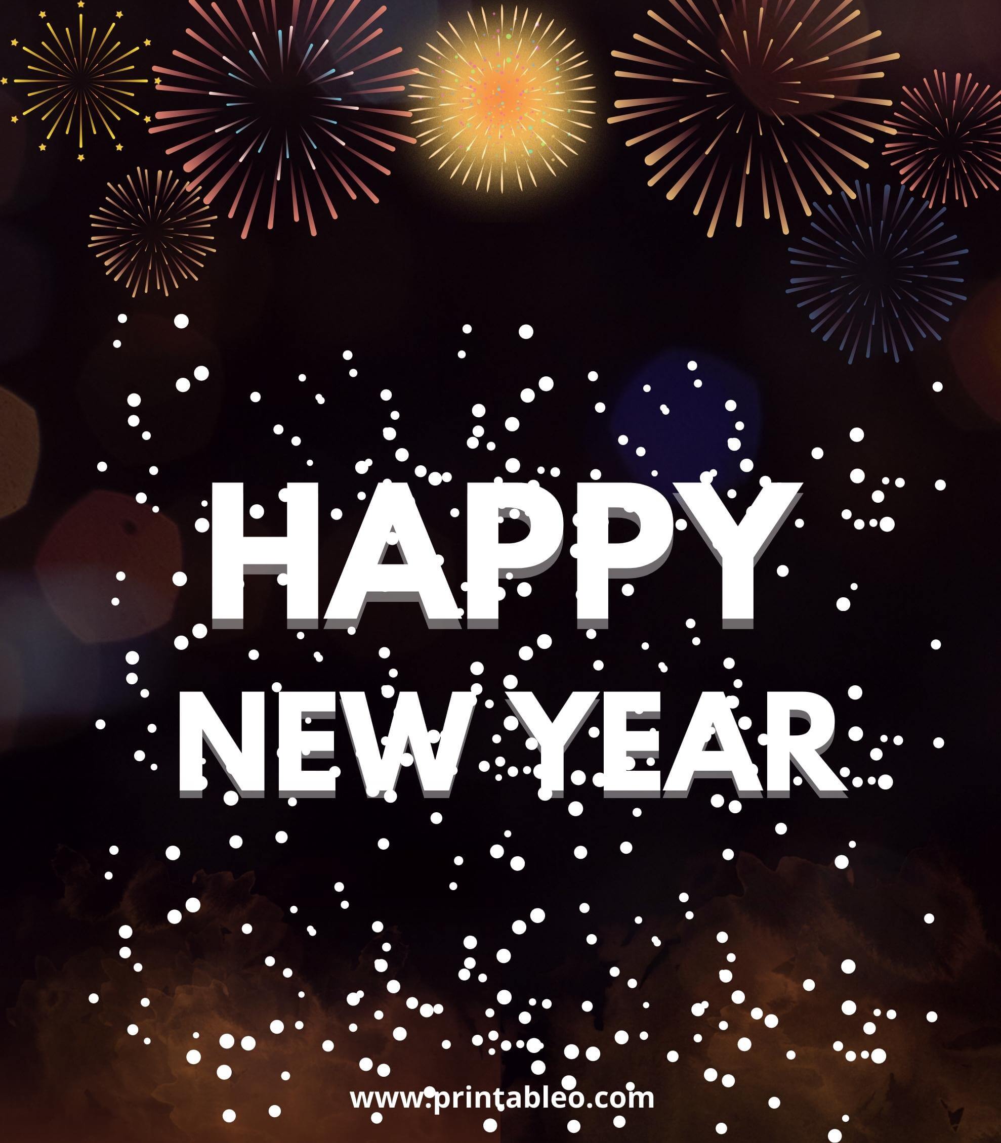 47+ Printable Happy New Year Sign /New Year's Day Sign