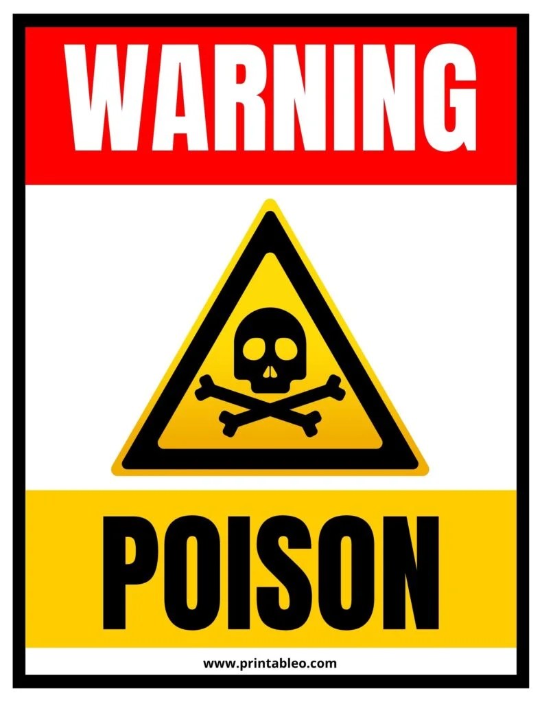 30+ Poison Signs Download FREE Printable PDFs